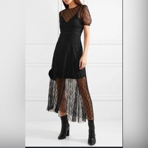 Maje embroidered lace midi dress